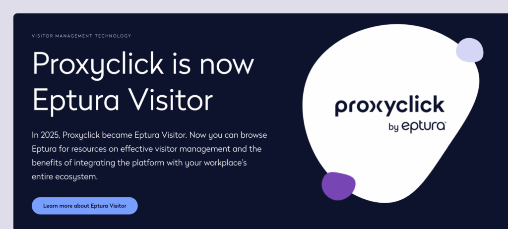 Proxyclick by Eptura - website screenshot.